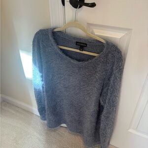 Susan Graver OCCASIONS Women's Eyelash blue sweater